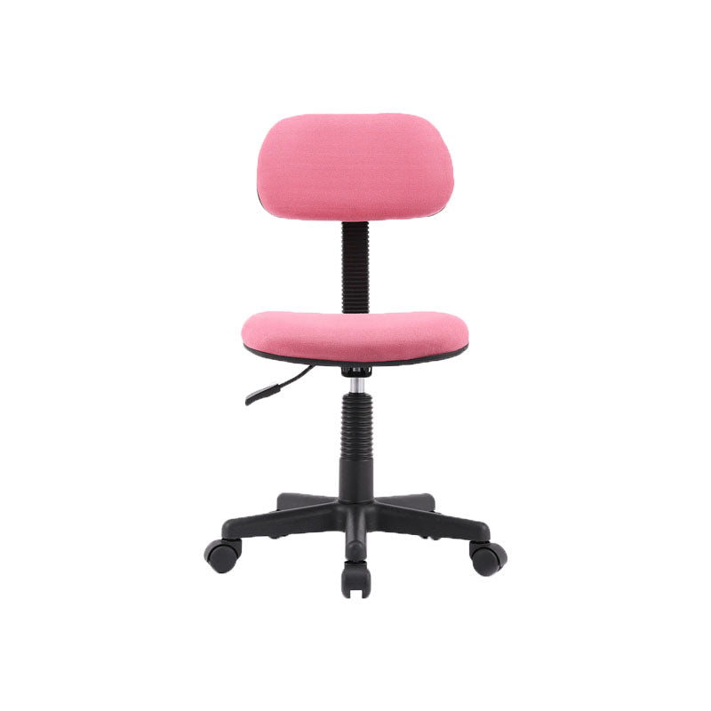 Armless Office Chair Rotatable Nylon Base Task Chair with Wheels