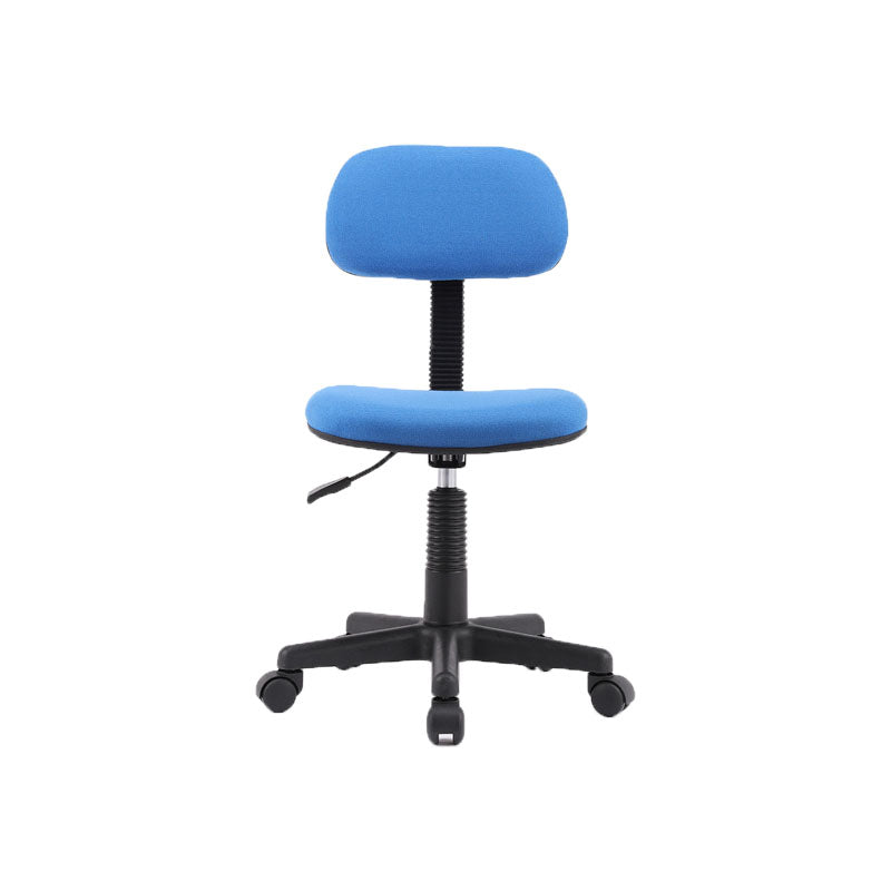 Armless Office Chair Rotatable Nylon Base Task Chair with Wheels