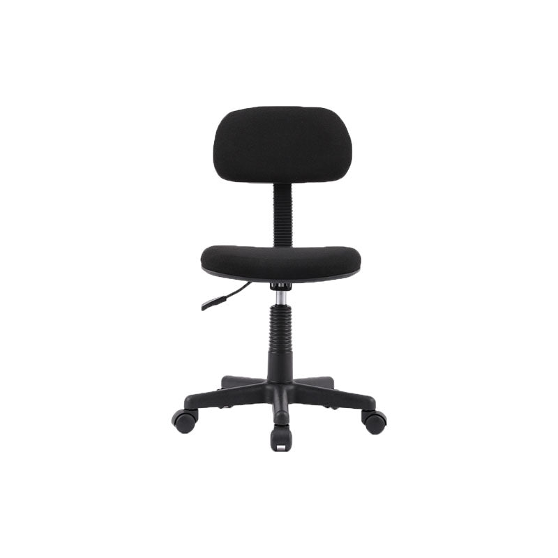 Armless Office Chair Rotatable Nylon Base Task Chair with Wheels