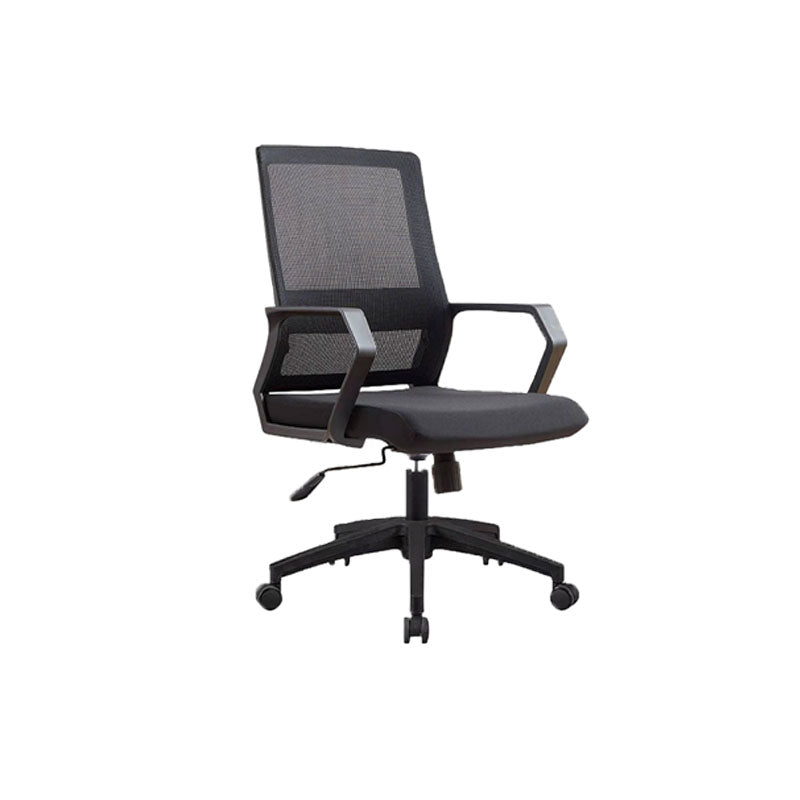 Mid Back Nylon Base Office Chair Rotatable Mesh Task Chair with Wheels