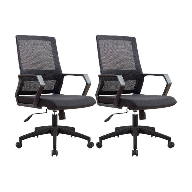 Mid Back Nylon Base Office Chair Rotatable Mesh Task Chair with Wheels