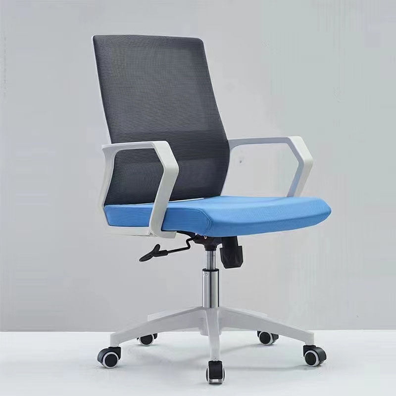 Mid Back Nylon Base Office Chair Rotatable Mesh Task Chair with Wheels