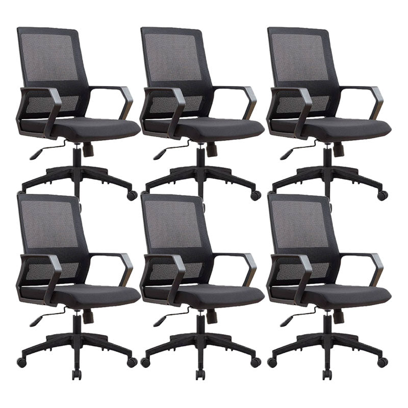 Mid Back Nylon Base Office Chair Rotatable Mesh Task Chair with Wheels