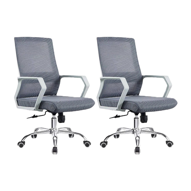 Mid Back Nylon Base Office Chair Rotatable Mesh Task Chair with Wheels