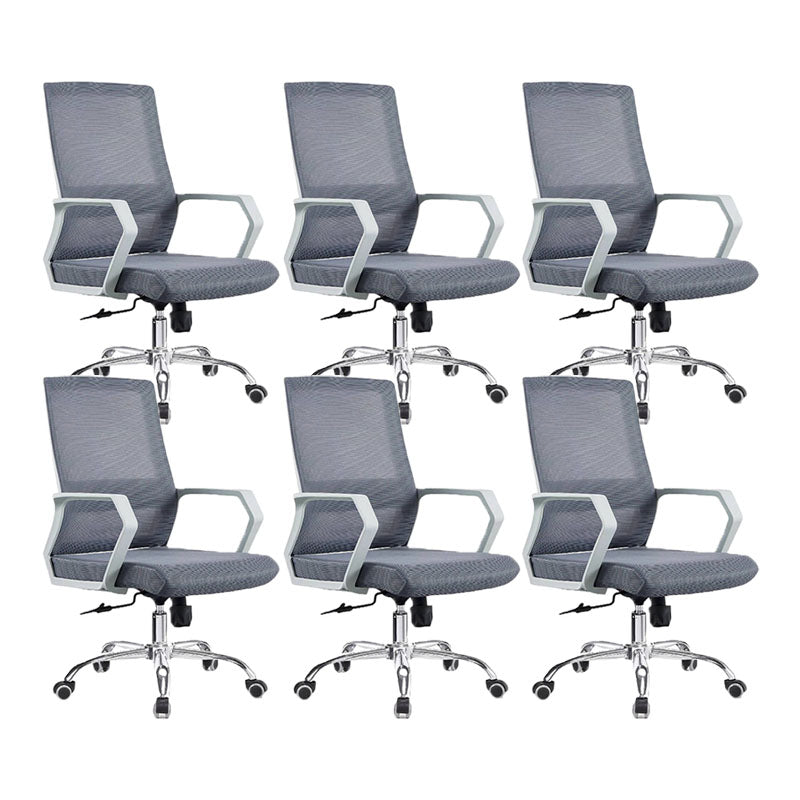 Mid Back Nylon Base Office Chair Rotatable Mesh Task Chair with Wheels