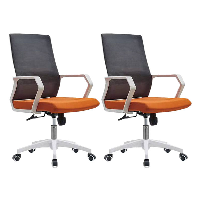 Mid Back Nylon Base Office Chair Rotatable Mesh Task Chair with Wheels