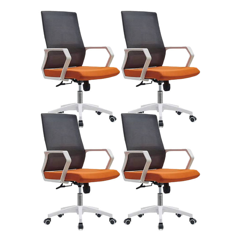 Mid Back Nylon Base Office Chair Rotatable Mesh Task Chair with Wheels