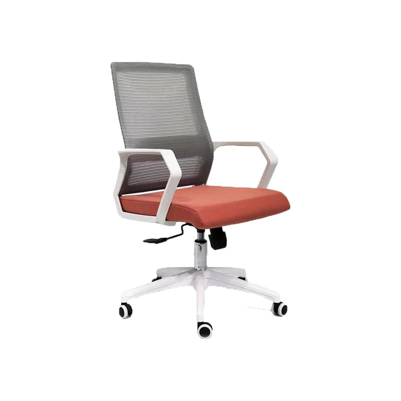 Mid Back Nylon Base Office Chair Rotatable Mesh Task Chair with Wheels