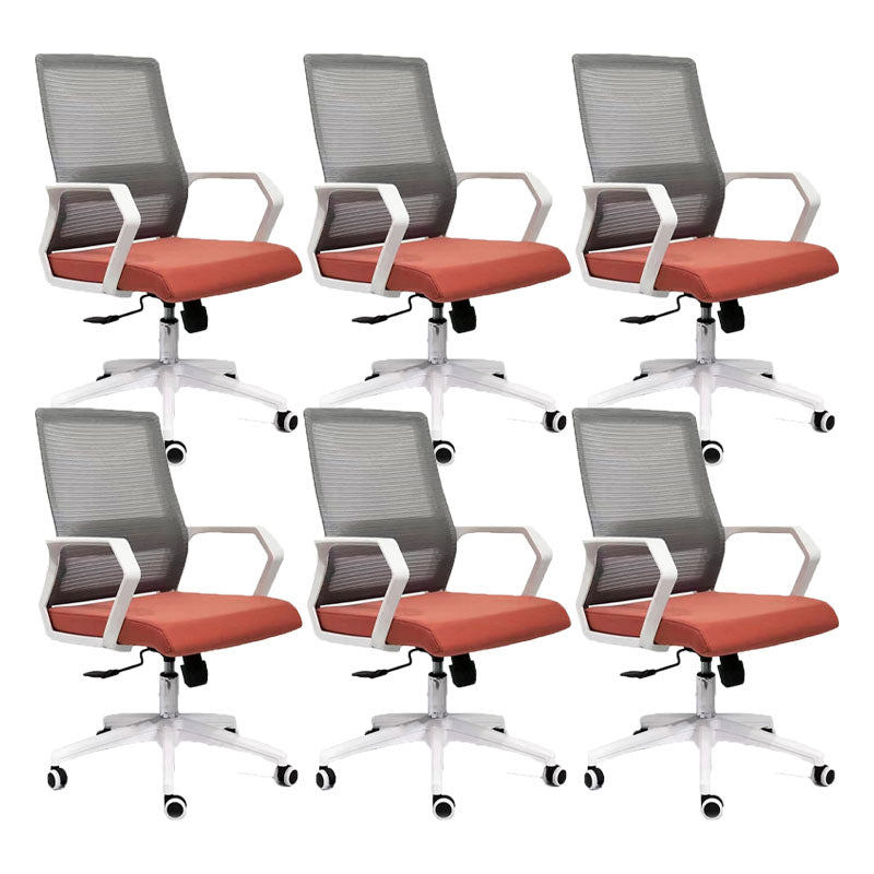 Mid Back Nylon Base Office Chair Rotatable Mesh Task Chair with Wheels