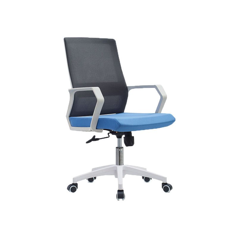 Mid Back Nylon Base Office Chair Rotatable Mesh Task Chair with Wheels