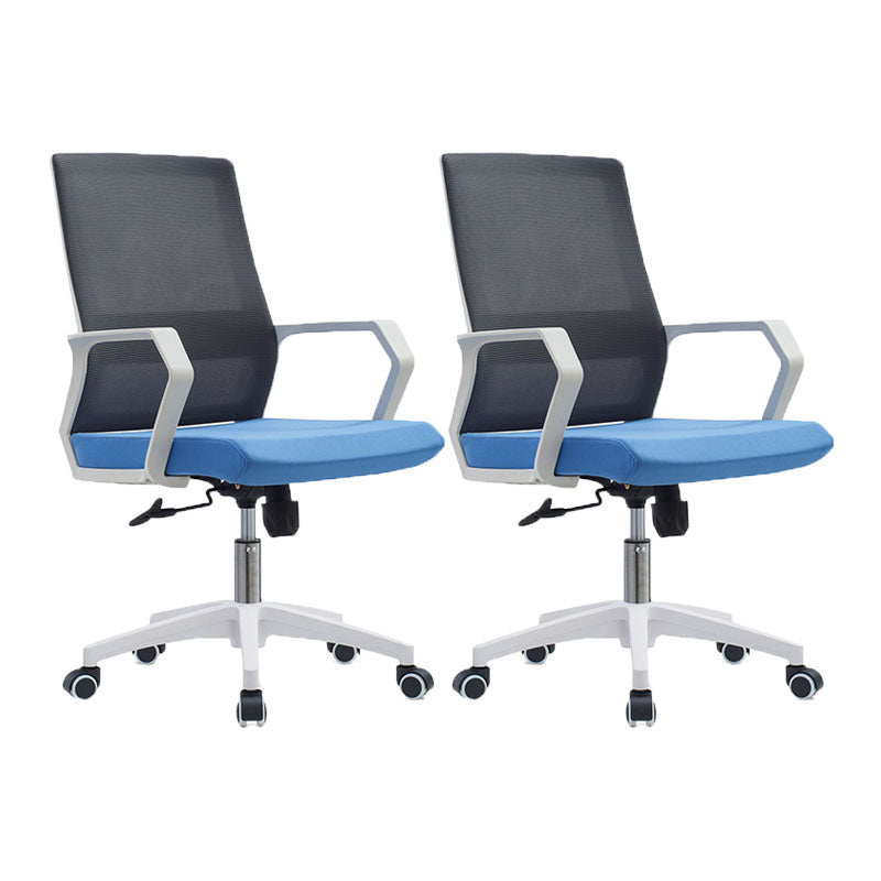 Mid Back Nylon Base Office Chair Rotatable Mesh Task Chair with Wheels