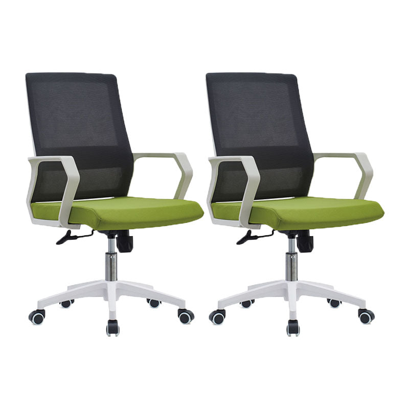 Mid Back Nylon Base Office Chair Rotatable Mesh Task Chair with Wheels