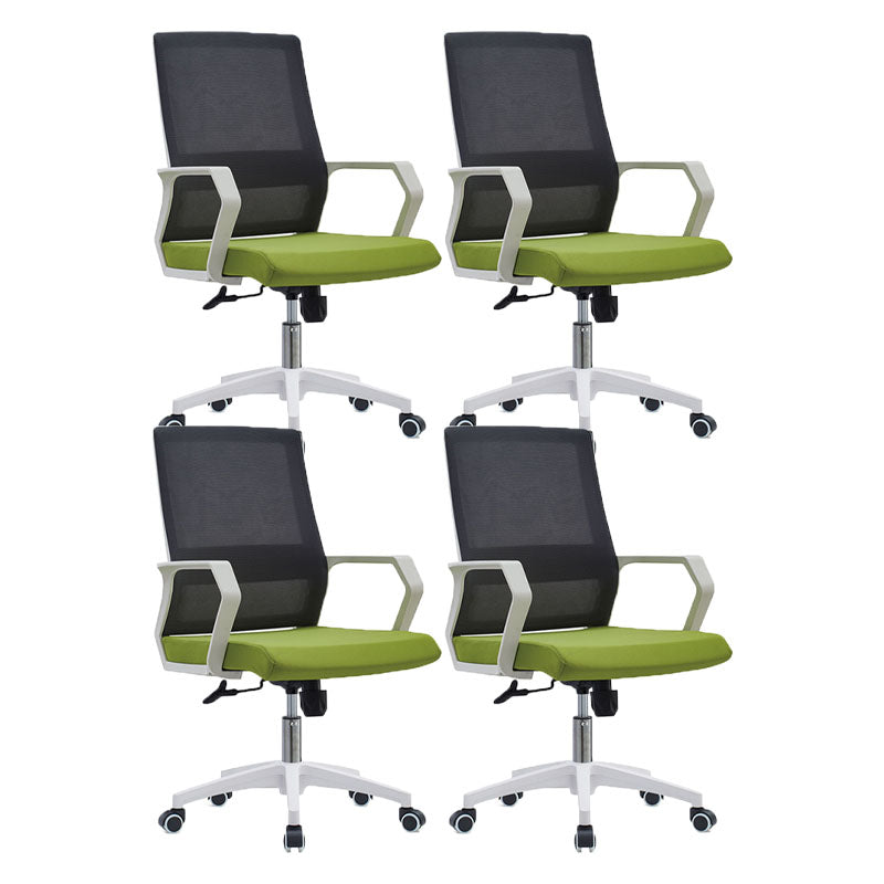 Mid Back Nylon Base Office Chair Rotatable Mesh Task Chair with Wheels