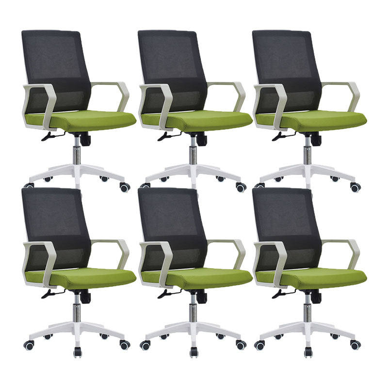 Mid Back Nylon Base Office Chair Rotatable Mesh Task Chair with Wheels