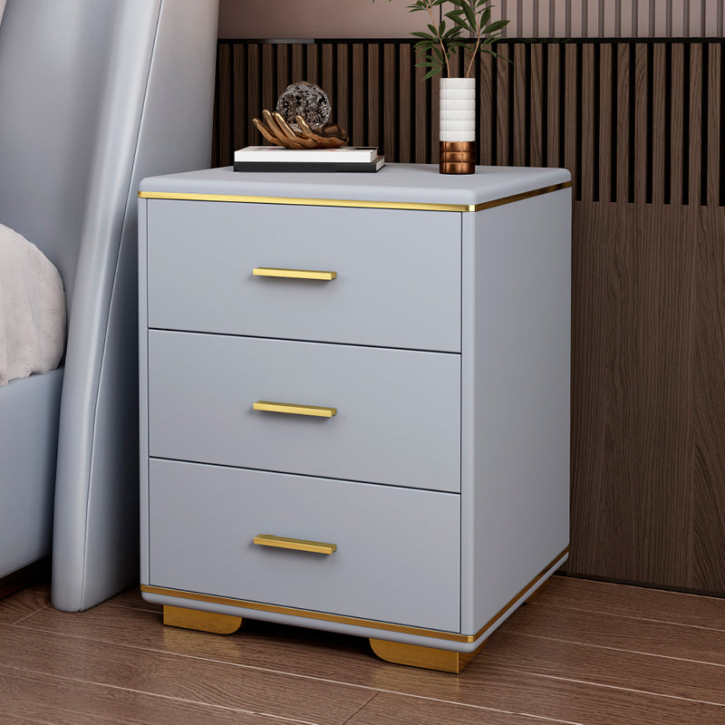 Drawer Storage Night Table Glam Imitation Wood Legs Included Bed Nightstand