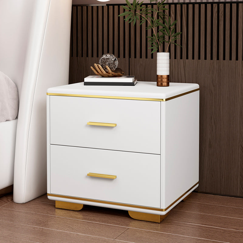 Drawer Storage Night Table Glam Imitation Wood Legs Included Bed Nightstand