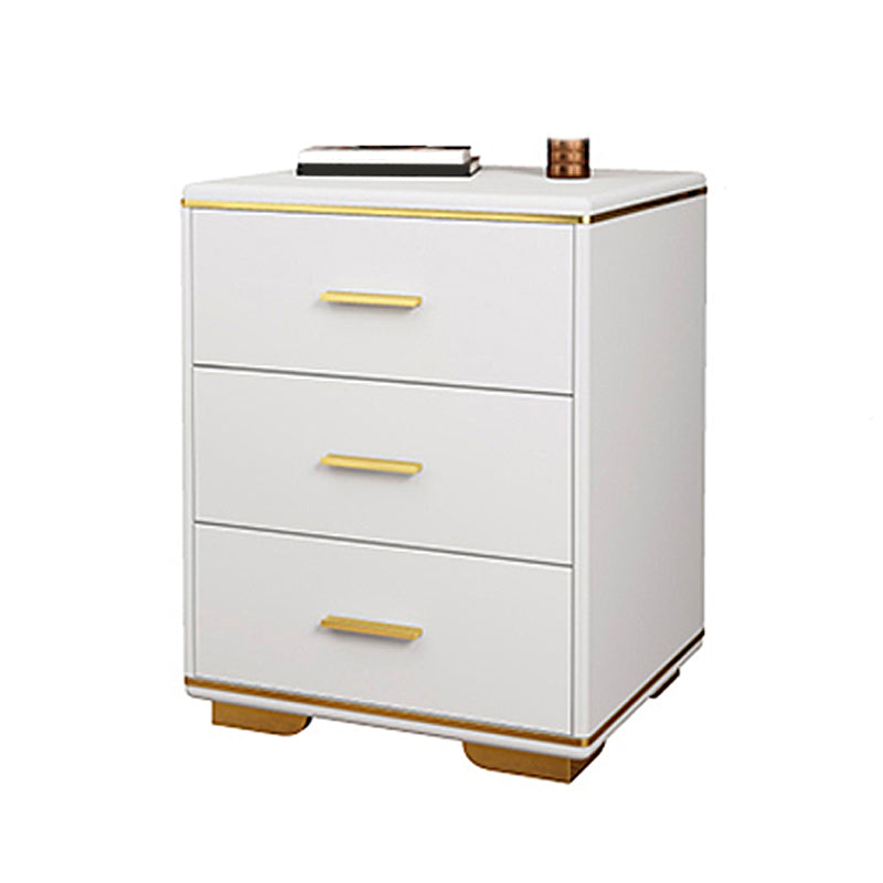 Drawer Storage Night Table Glam Imitation Wood Legs Included Bed Nightstand