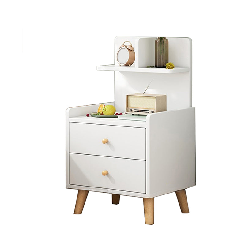 Open Storage Modern Night Table Drawer Storage Imitation Wood Nightstand