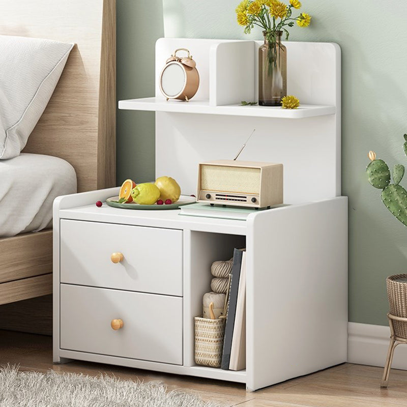 Open Storage Modern Night Table Drawer Storage Imitation Wood Nightstand