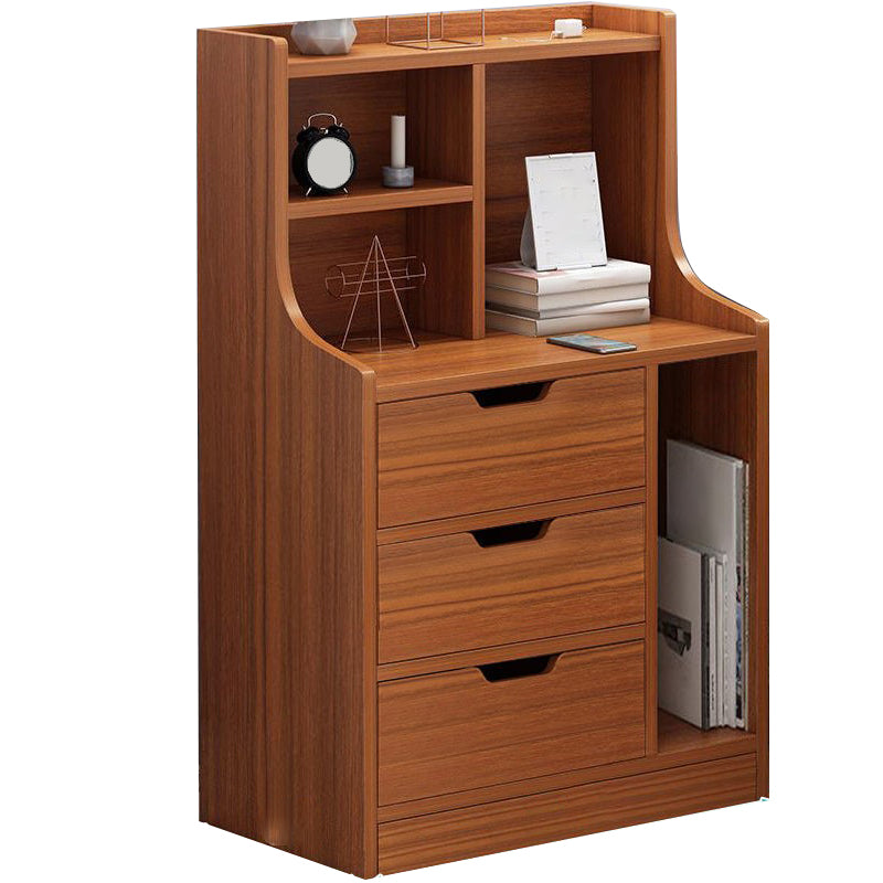 Open Storage Modern Night Table Drawer Storage Shelf Included Imitation Wood