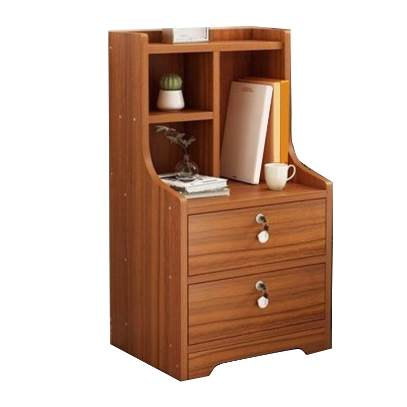 Open Storage Modern Night Table Drawer Storage Shelf Included Imitation Wood