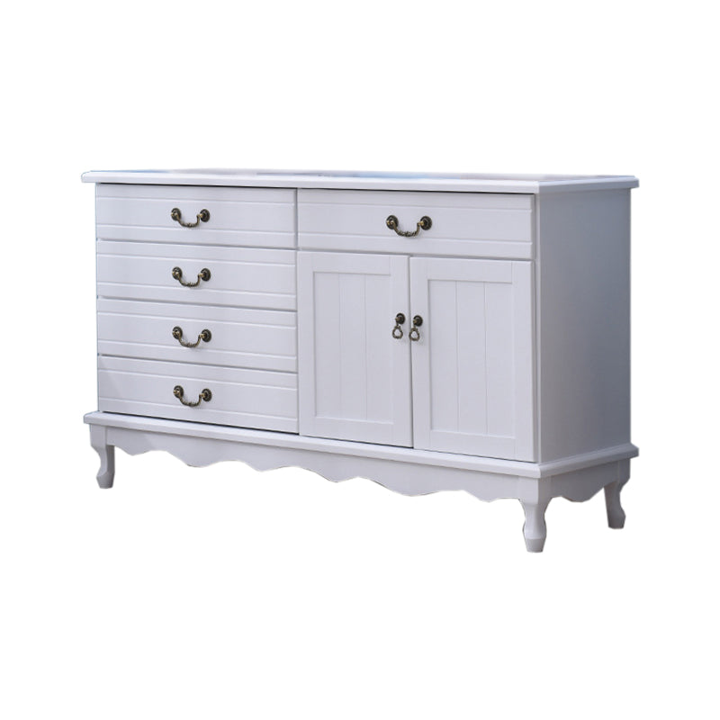 Contemporary Matte Finish Storage Chest Horizontal Solid Wood Combo Dresser