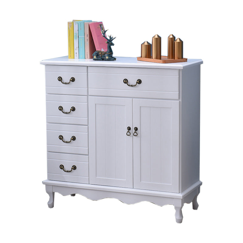 Contemporary Matte Finish Storage Chest Horizontal Solid Wood Combo Dresser