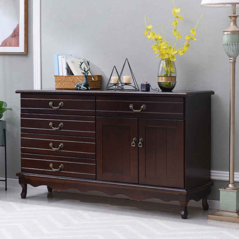 Contemporary Matte Finish Storage Chest Horizontal Solid Wood Combo Dresser