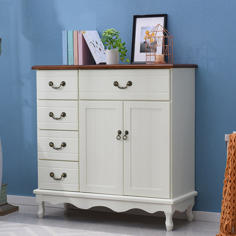 Contemporary Matte Finish Storage Chest Horizontal Solid Wood Combo Dresser