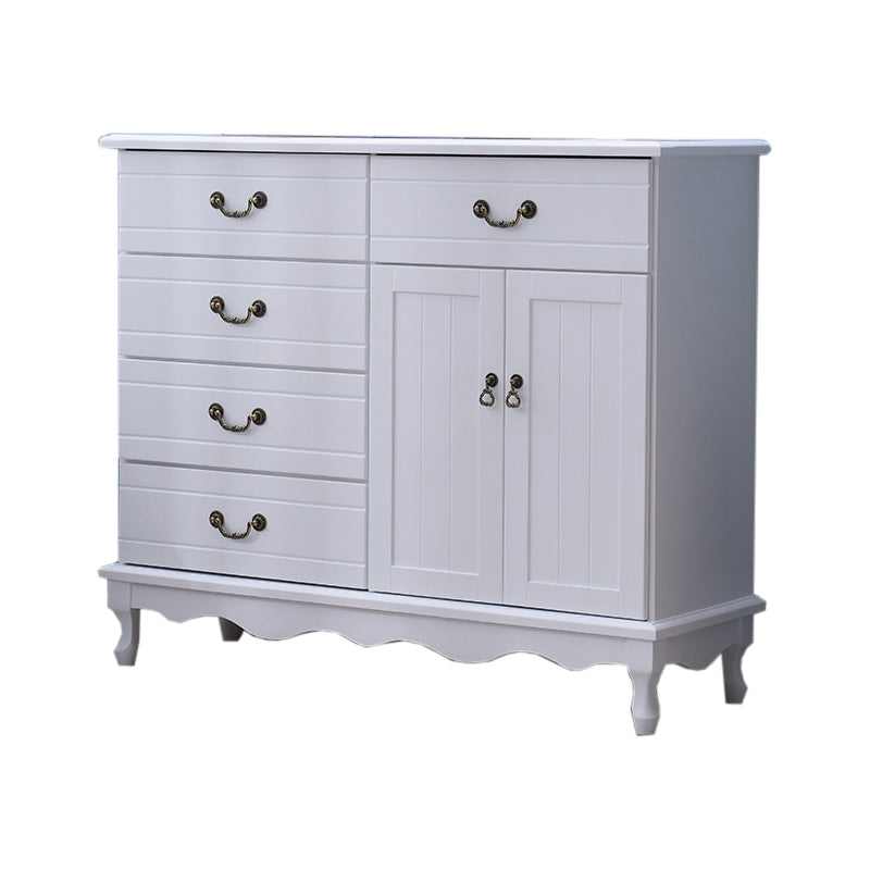 Contemporary Matte Finish Storage Chest Horizontal Solid Wood Combo Dresser