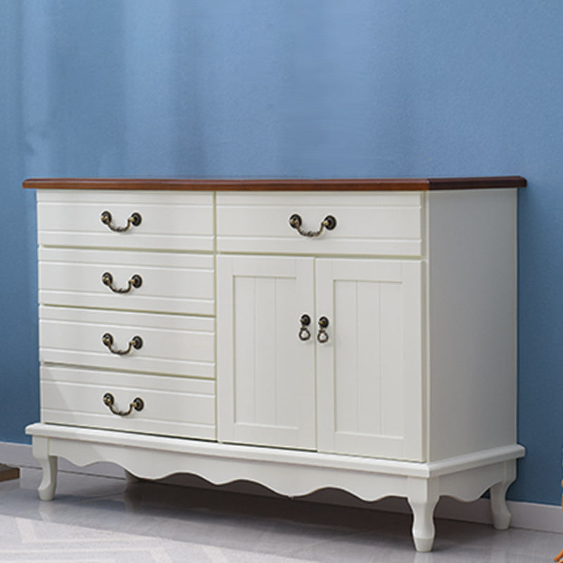 Contemporary Matte Finish Storage Chest Horizontal Solid Wood Combo Dresser