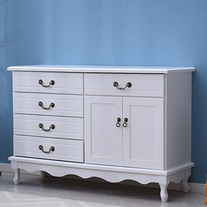 Contemporary Matte Finish Storage Chest Horizontal Solid Wood Combo Dresser