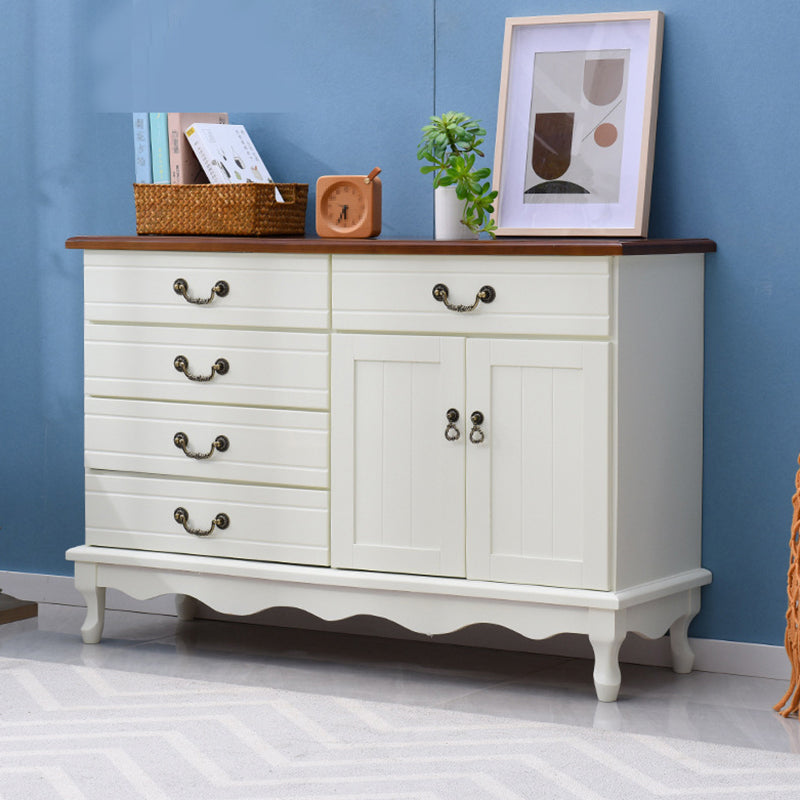 Contemporary Matte Finish Storage Chest Horizontal Solid Wood Combo Dresser