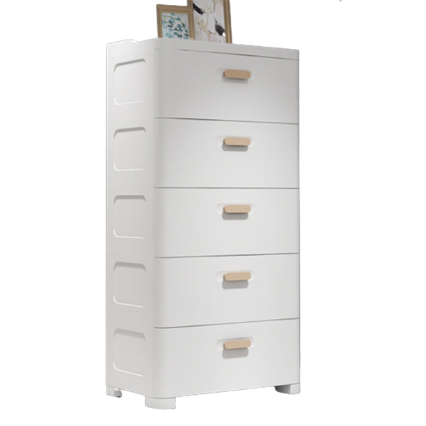 Grey/White Lingerie Chest Contemporary Plastic Chest with Drawers for Bedroom