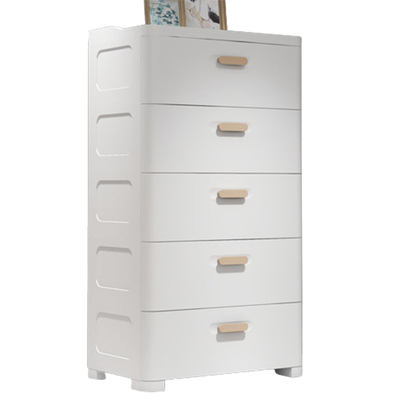 Grey/White Lingerie Chest Contemporary Plastic Chest with Drawers for Bedroom