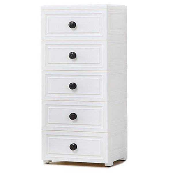 Vertical Lingerie Chest Contemporary Plastic Chest with Drawers for Bedroom