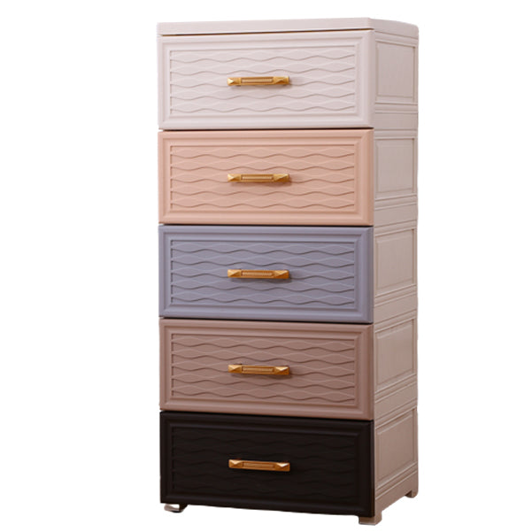 Vertical Lingerie Chest Contemporary Plastic Chest with Drawers for Bedroom