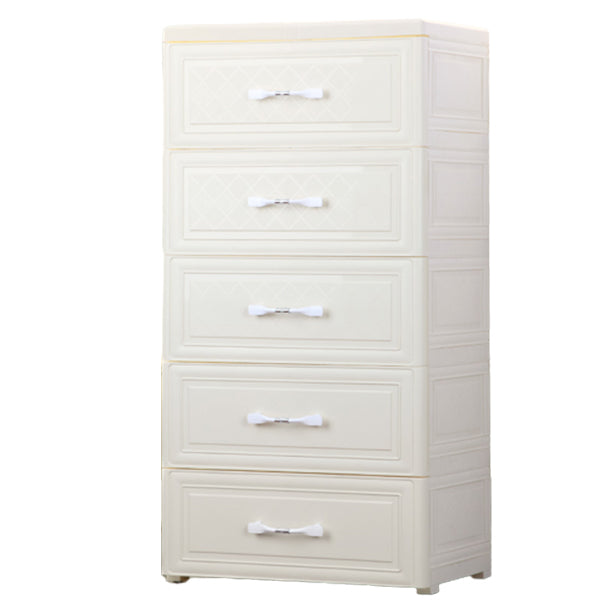 Vertical Lingerie Chest Contemporary Plastic Chest with Drawers for Bedroom