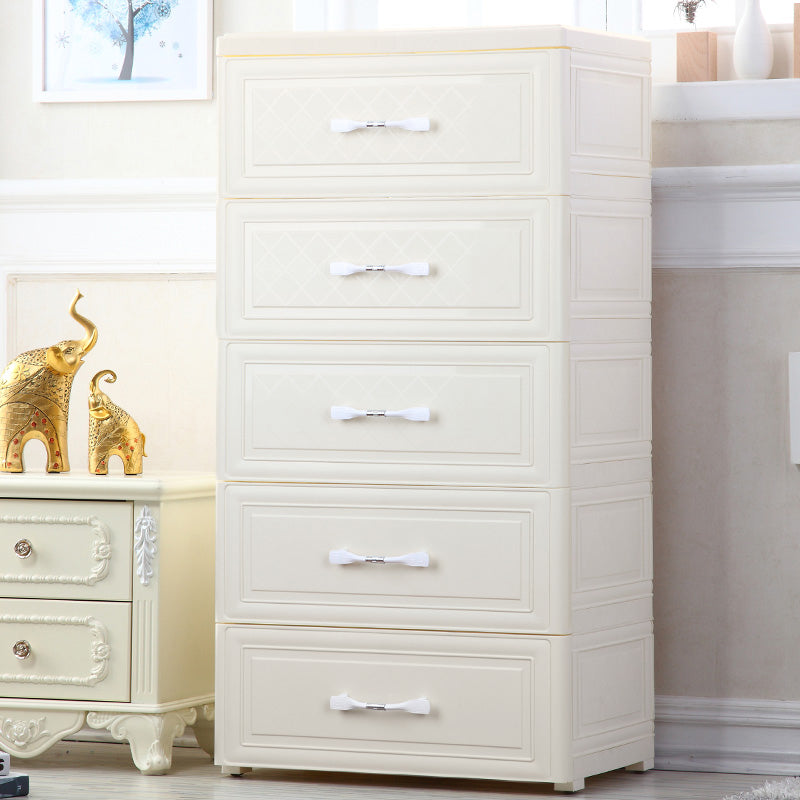 Vertical Lingerie Chest Contemporary Plastic Chest with Drawers for Bedroom