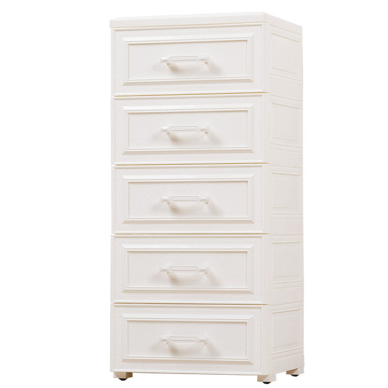 Vertical Lingerie Chest Contemporary Plastic Chest with Drawers for Bedroom