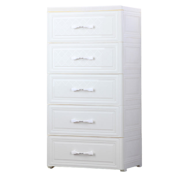 Vertical Lingerie Chest Contemporary Plastic Chest with Drawers for Bedroom