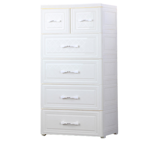 Vertical Lingerie Chest Contemporary Plastic Chest with Drawers for Bedroom