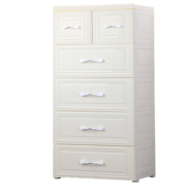 Vertical Lingerie Chest Contemporary Plastic Chest with Drawers for Bedroom