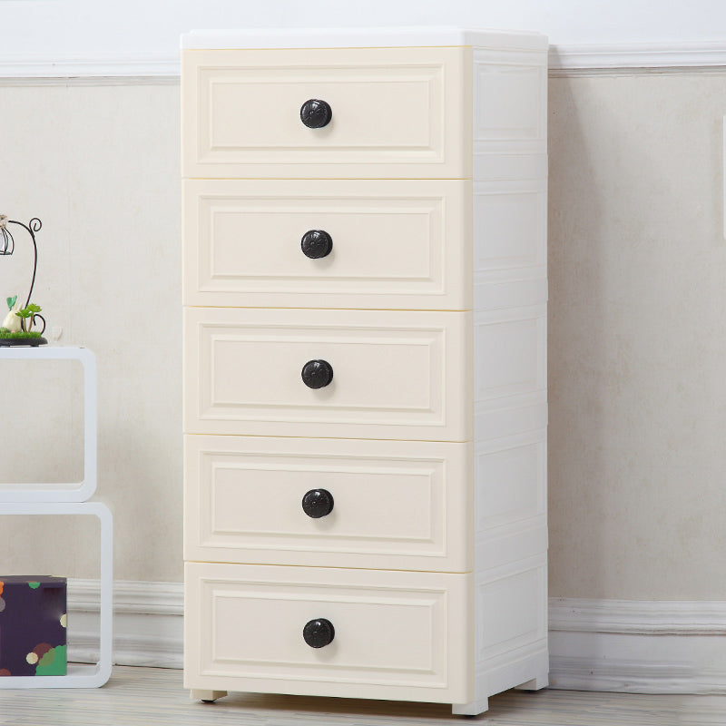 Vertical Lingerie Chest Contemporary Plastic Chest with Drawers for Bedroom