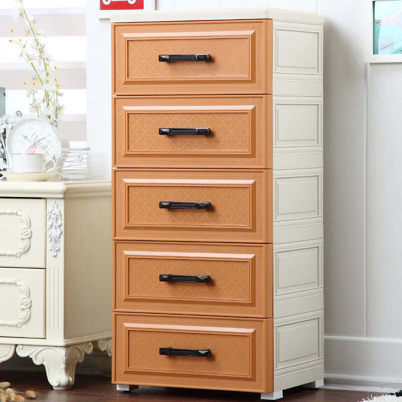 Vertical Lingerie Chest Contemporary Plastic Chest with Drawers for Bedroom