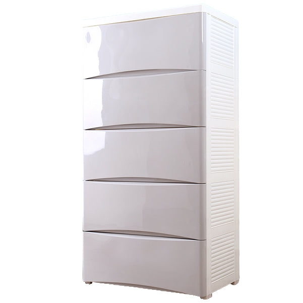 Lingerie Chest Contemporary Vertical Plastic Chest with Drawers for Bedroom