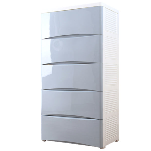 Lingerie Chest Contemporary Vertical Plastic Chest with Drawers for Bedroom