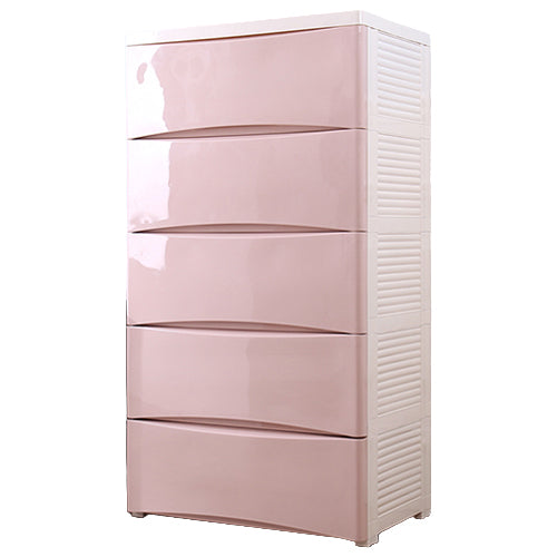 Lingerie Chest Contemporary Vertical Plastic Chest with Drawers for Bedroom