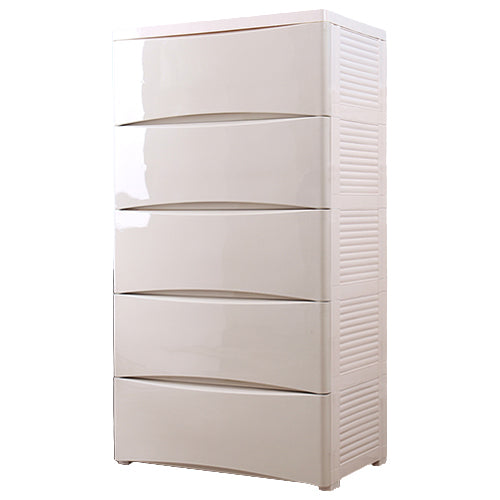 Lingerie Chest Contemporary Vertical Plastic Chest with Drawers for Bedroom