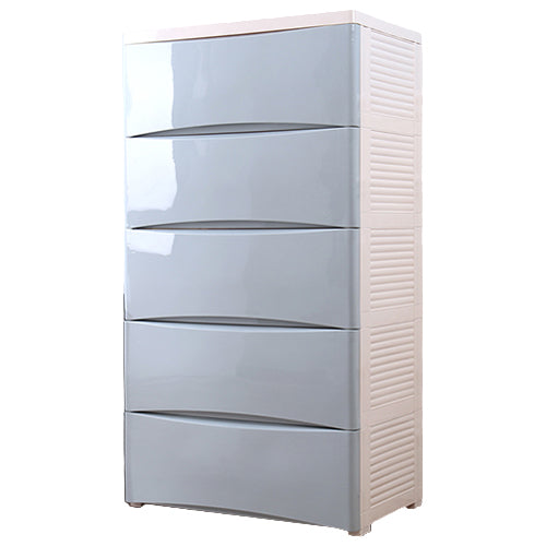 Lingerie Chest Contemporary Vertical Plastic Chest with Drawers for Bedroom